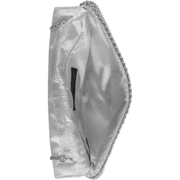 ❤️Trina Mesh Evening Silver Clutch for Women Shoulder Bag - Picture 3 of 4